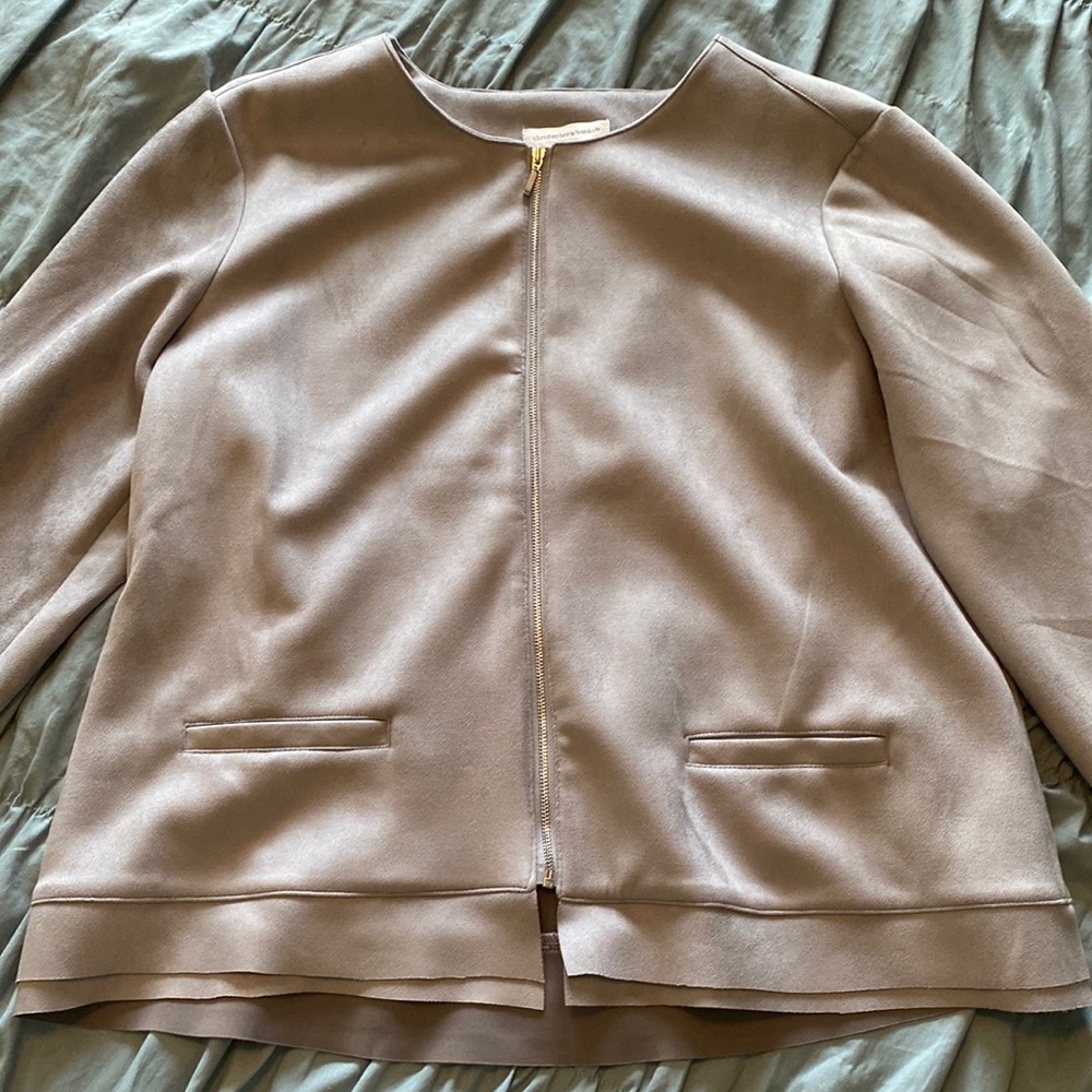 NWT CJ Banks Soft Velvetlike Dress Jacket